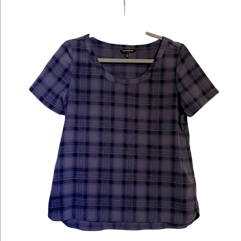 Fun Banana Republic purple plaid top